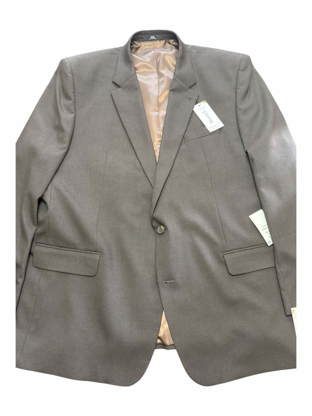 J.M. Haggar Premium Stretch Solid Suit Jacket, Chocolate, 52 Long